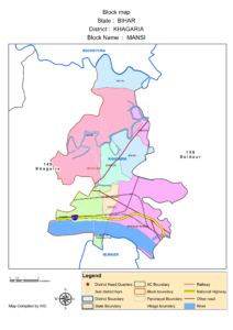 Mansi Block, Khagaria district map