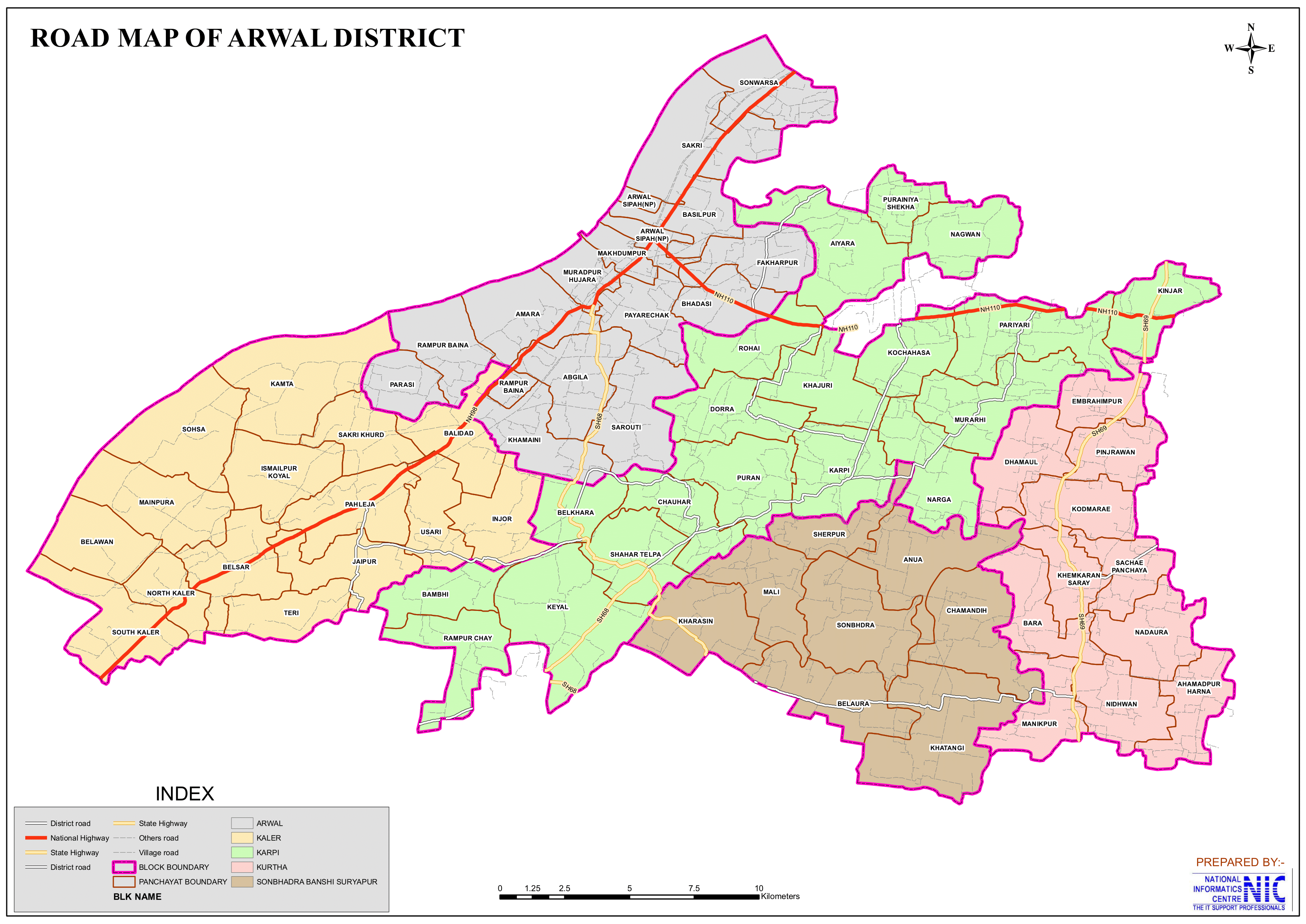 Arwal District Map