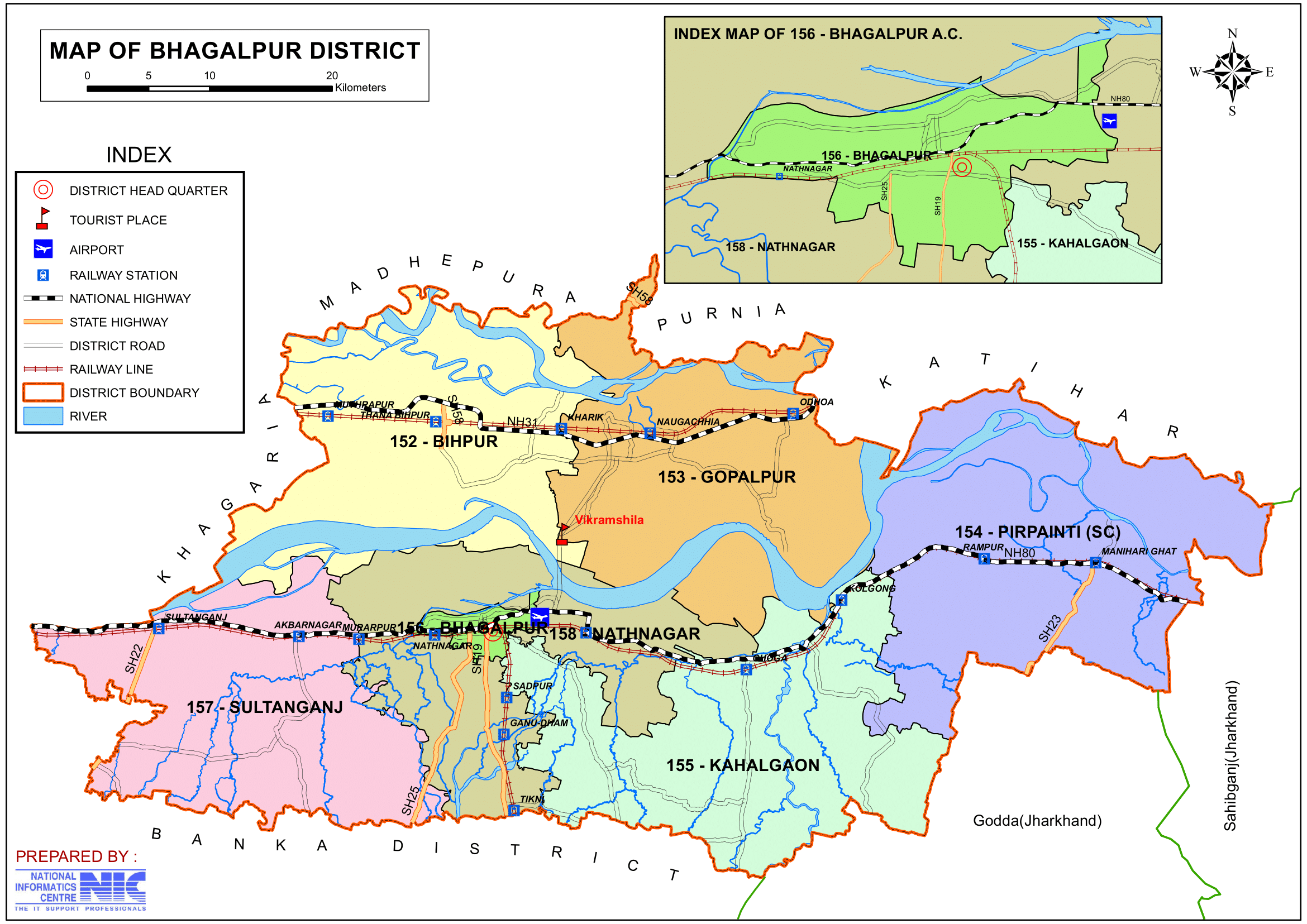 Bhagalpur District Map