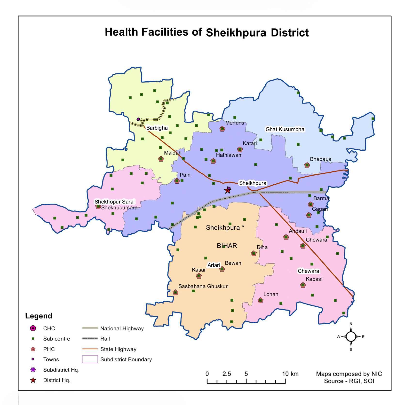 HEALTH FACILITIES OF SHEIKHPURA DISTRICT, BIHAR