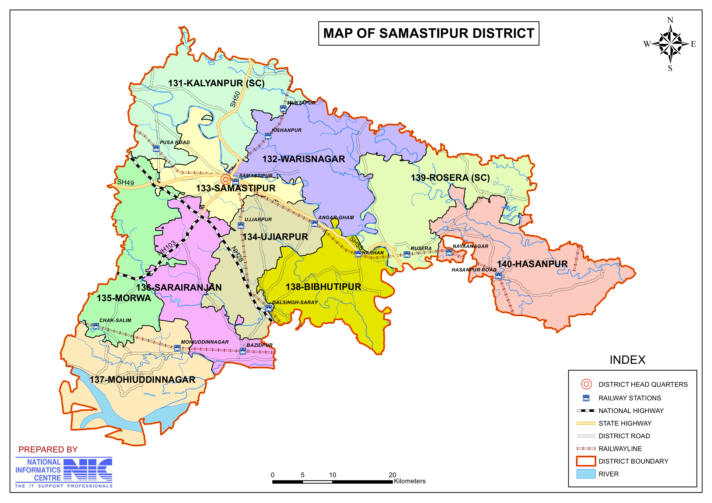 Samastipur District Map