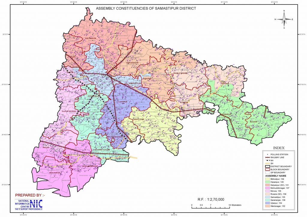 Samastipur district map