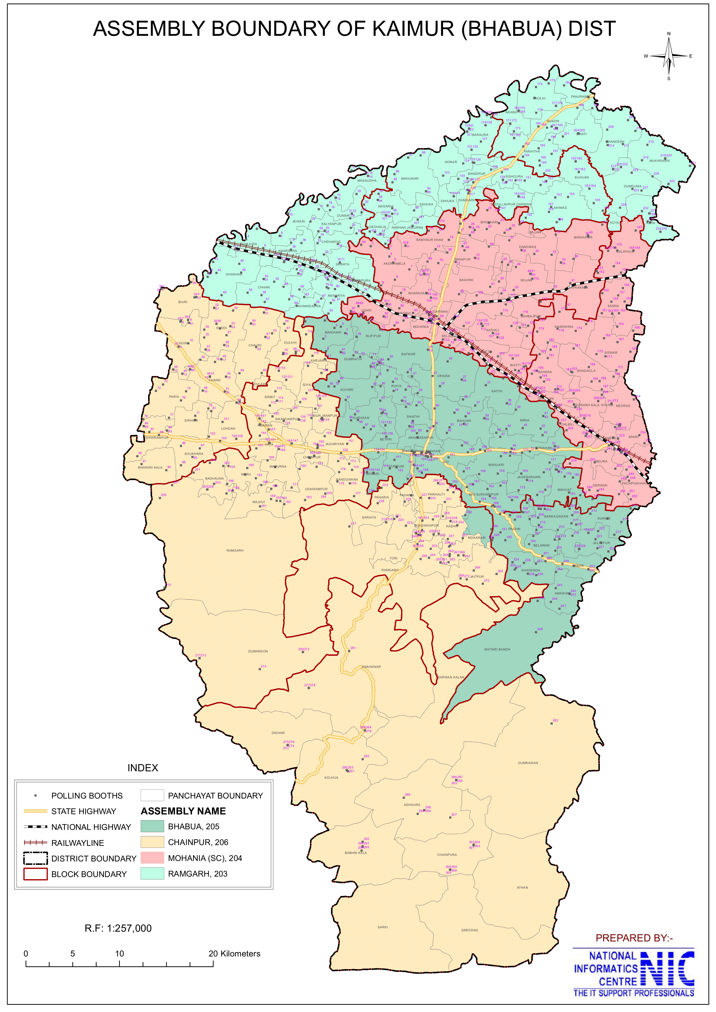 Kaimur District Map