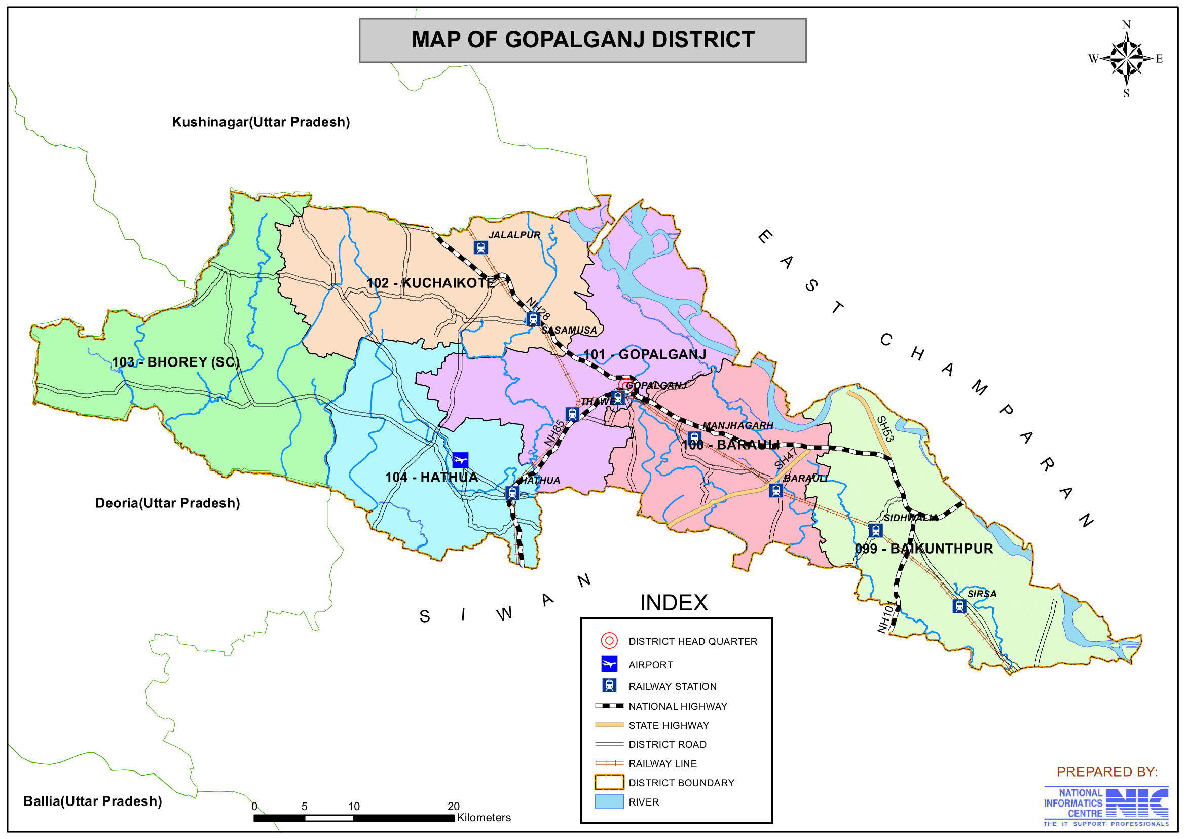 Gopalganj District Map