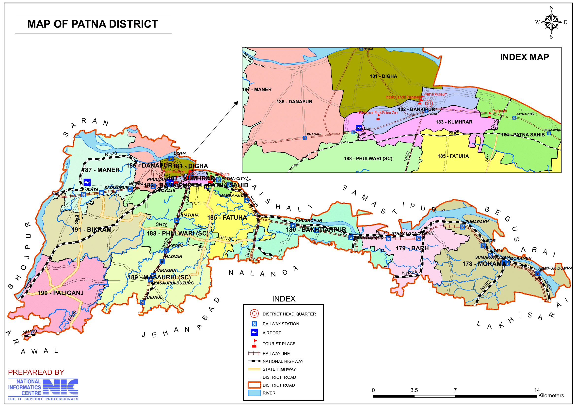 Patna District Map